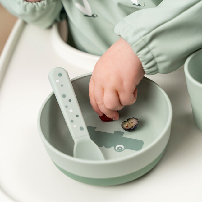 Slab met Mouw Croco Green