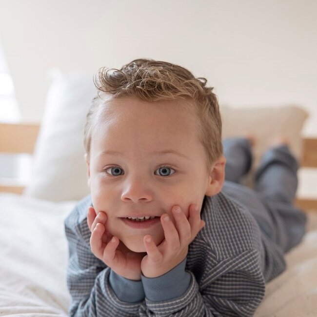 Pyjama wafel Ijs Blauw