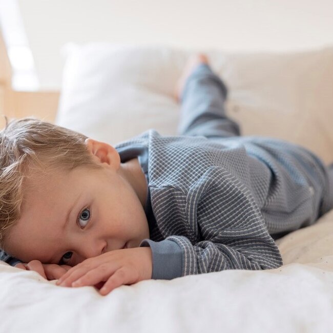 Pyjama wafel Ijs Blauw