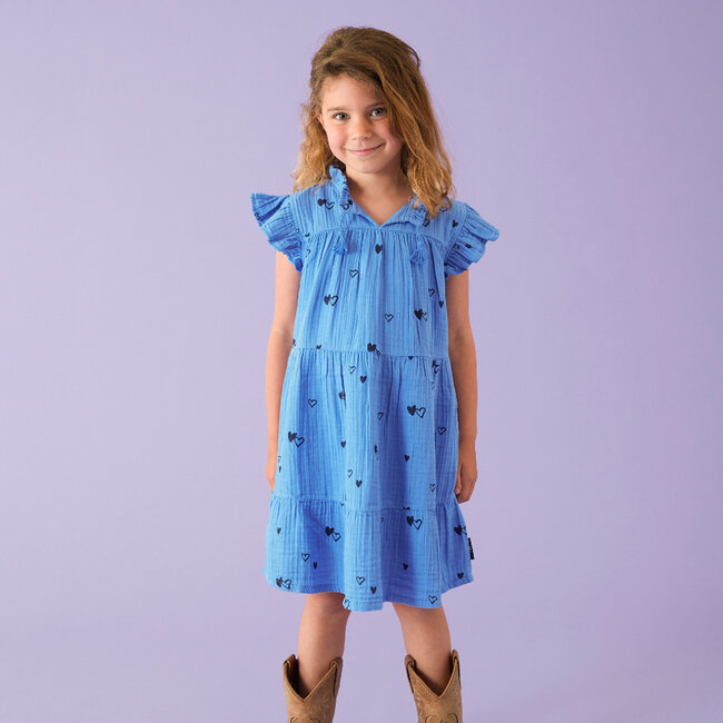 Jurk Aop Mousseline Ciao Bella Blauw