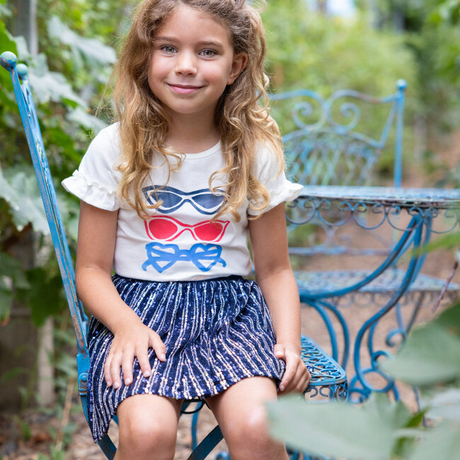 Pailetten Rok Ciao Bella Marine