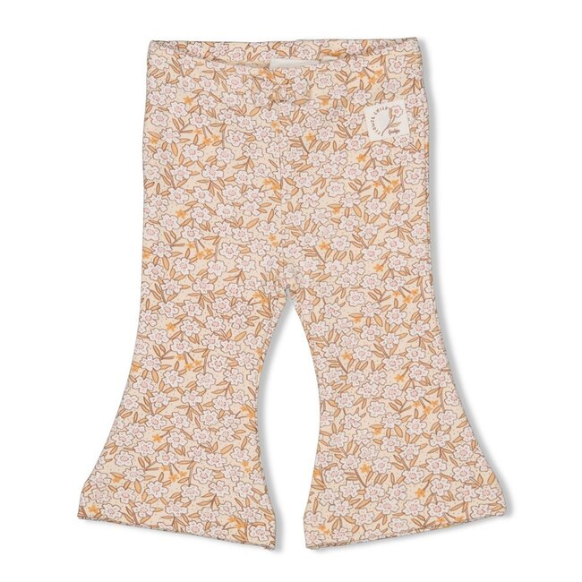 Flare Broek Aop Flower Field Creme