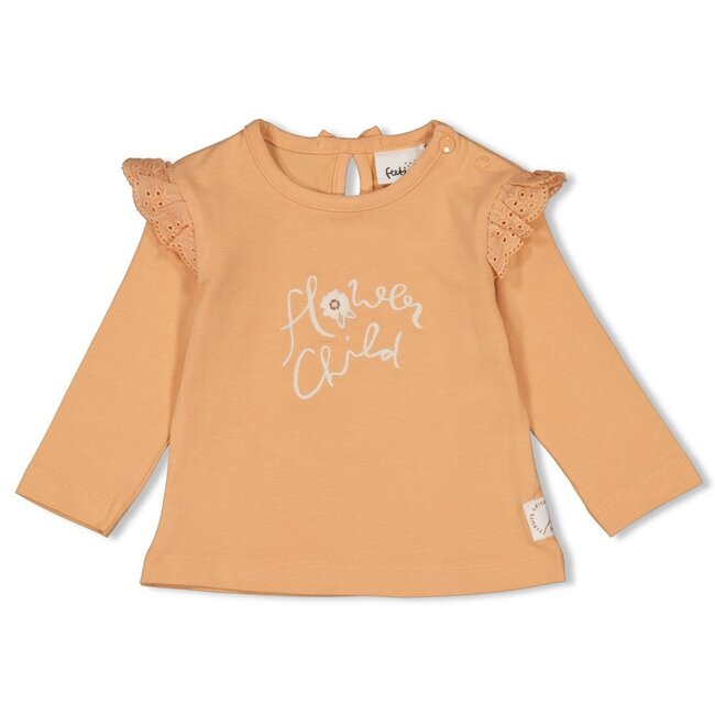 Longsleeve Flower Field Abrikoos