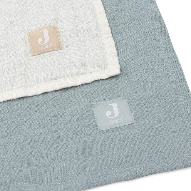 Hydrofiele Doek Large 115x115cm Sea Green/Ivory (2pack)