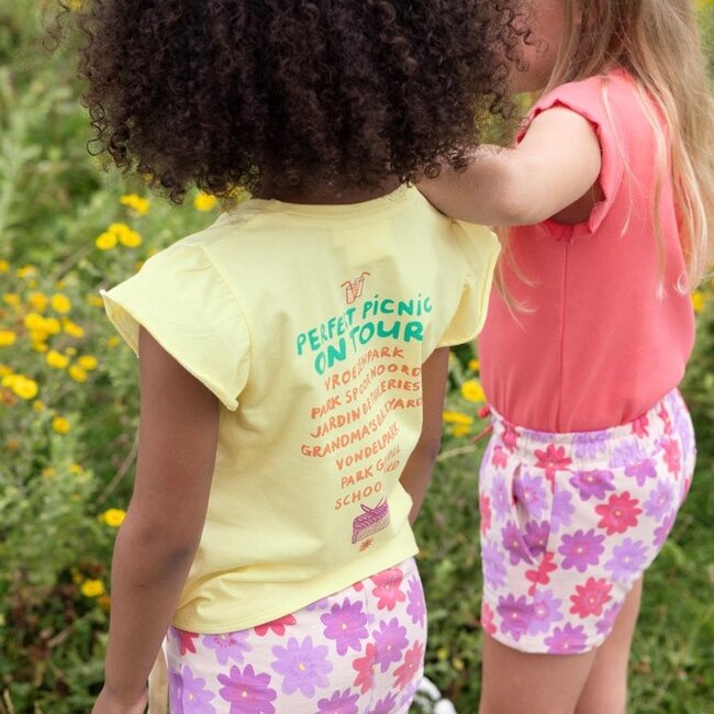 Flared Broek Aop Picknick Perfect Koraal