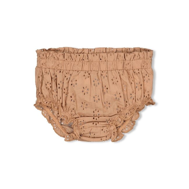 Jurk + Slip Broderie Summer Woven Bruin