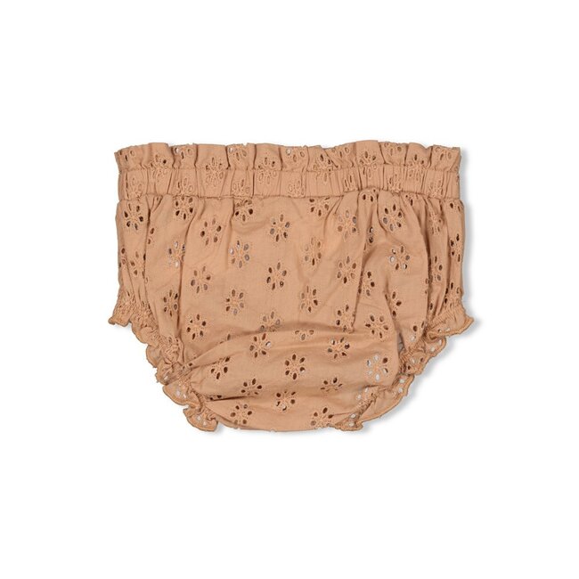 Jurk + Slip Broderie Summer Woven Bruin