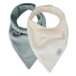 Jollein Slab Bandana Velvet Rib Sea Green/Ivory (2pack)