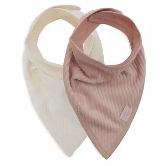 Jollein Slab Bandana Velvet Rib Wild Rose/Ivory (2pack)