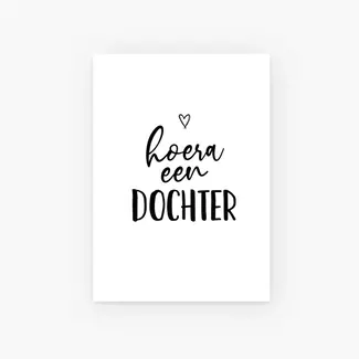 Dotjes en Boefjes Kaartje 'Hoera een dochter'