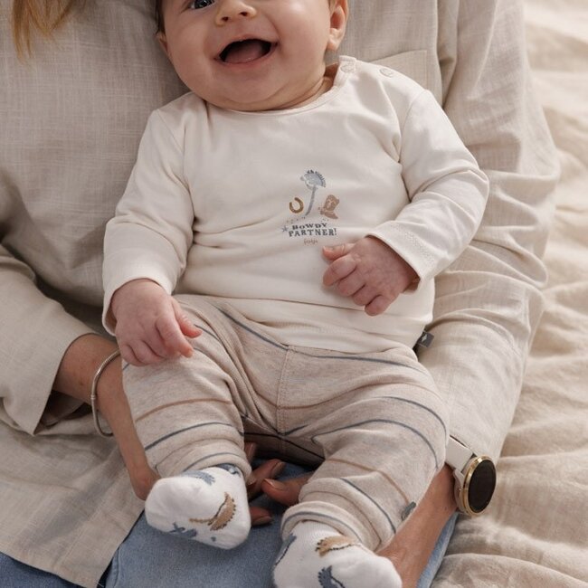 Broek Streep Howdy Taupe Melange