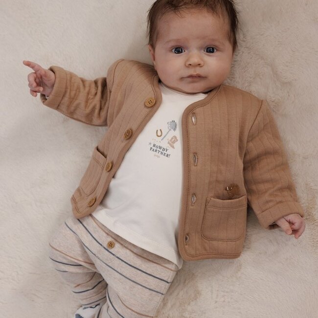 Broek Streep Howdy Taupe Melange