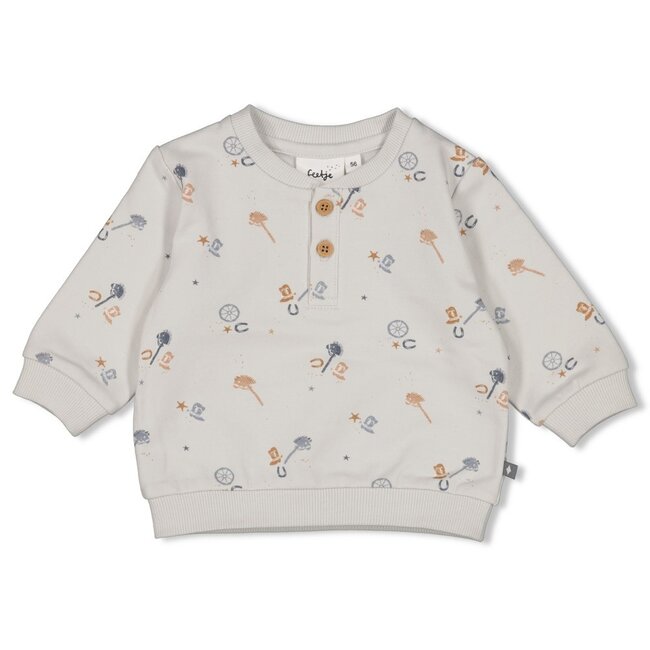 Sweater Aop Howdy Lichtblauw