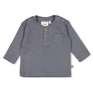 Feetje Longsleeve Rib Howdy Blauw