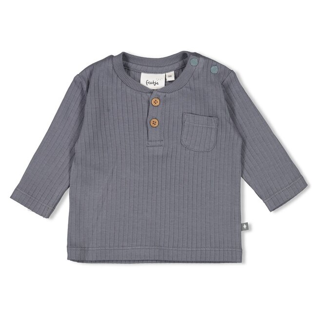 Longsleeve Rib Howdy Blauw