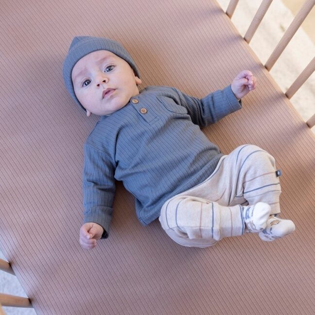 Longsleeve Rib Howdy Blauw