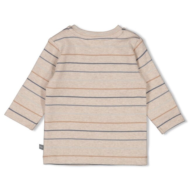 Longsleeve Streep Howdy Taupe Melange