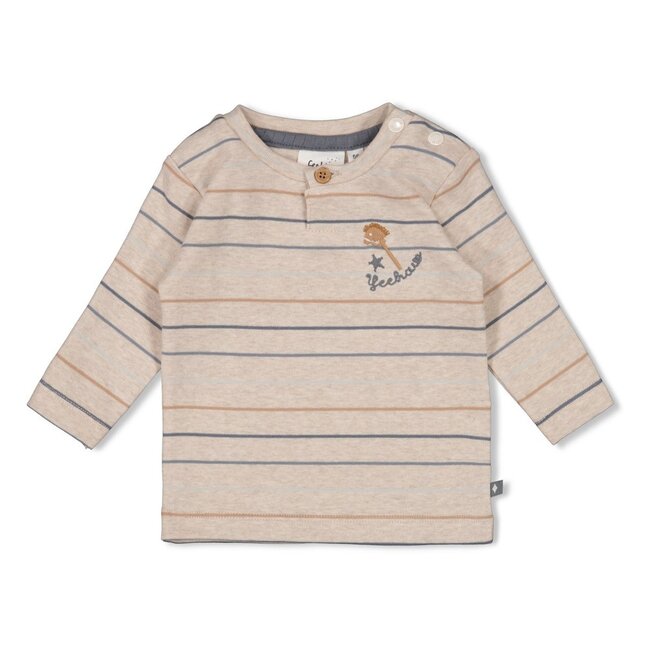 Longsleeve Streep Howdy Taupe Melange