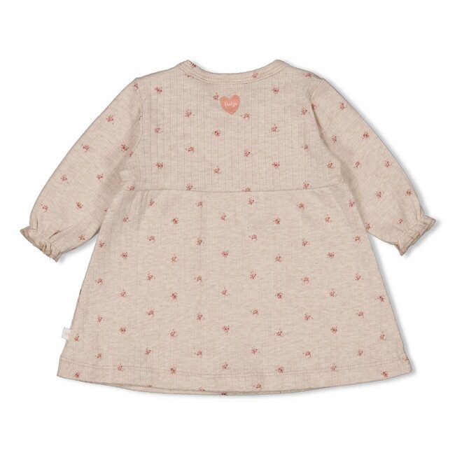 Jurk Rib Aop Morning Sun Taupe Melange
