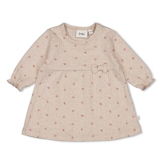 Feetje Jurk Rib Aop Morning Sun Taupe Melange