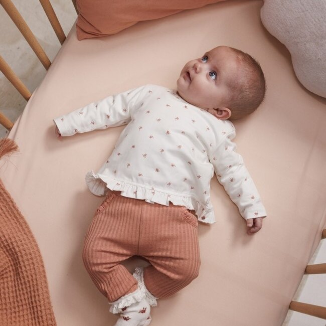 Broek Ajour Rib Morning Sun Roze