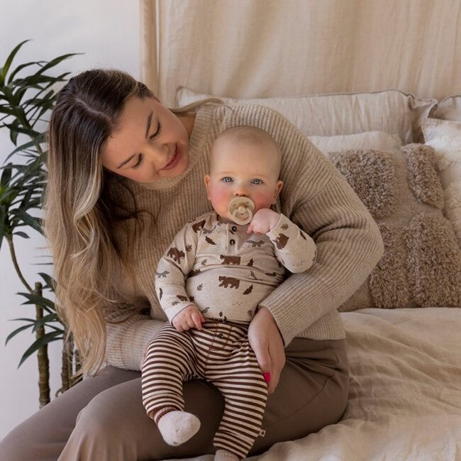 Longsleeve Aop Wild World Taupe Melange