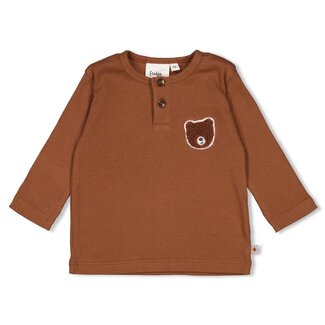 Feetje Longsleeve Rib Wild World Bruin