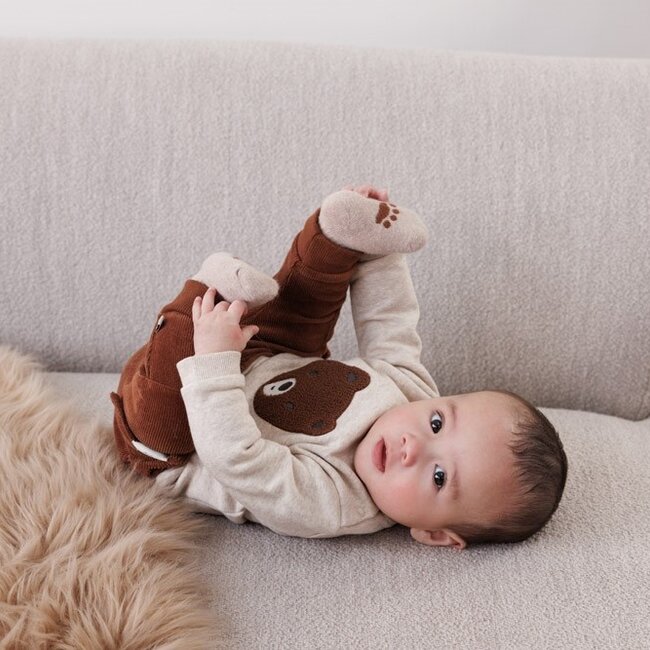 Broek Velours Rib Wild World Bruin