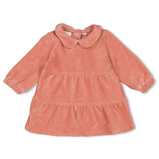 Feetje Jurk Velours Rib Woodland Bloom Mauve