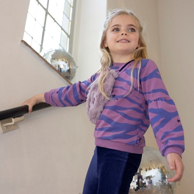 Flared Broek Velours Rib Wild Soul Indigo