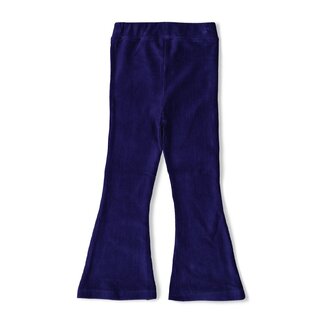 Jubel Flared Broek Velours Rib Wild Soul Indigo