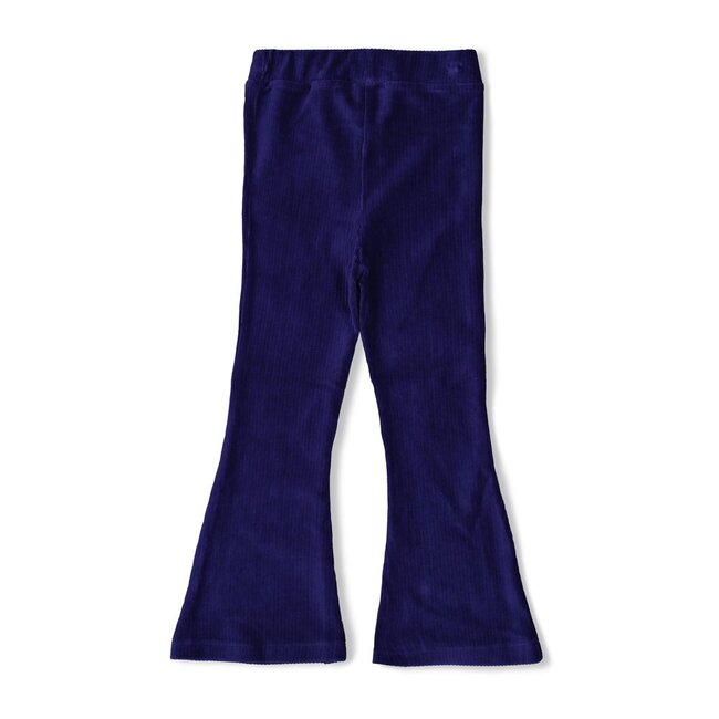 Flared Broek Velours Rib Wild Soul Indigo