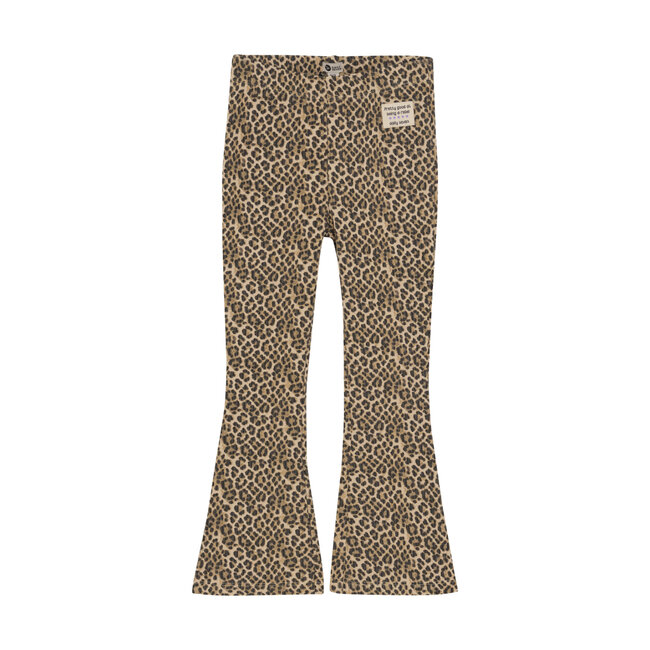 Broek Flared Animal Latte Sand