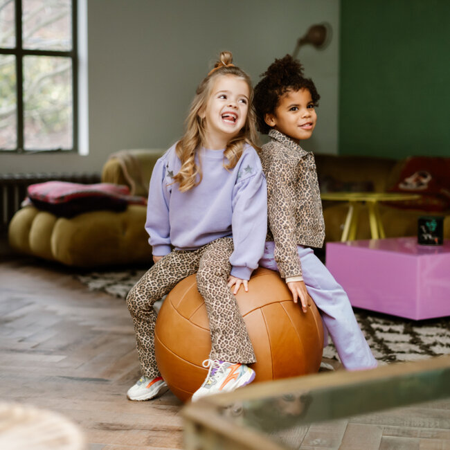 Broek Flared Animal Latte Sand