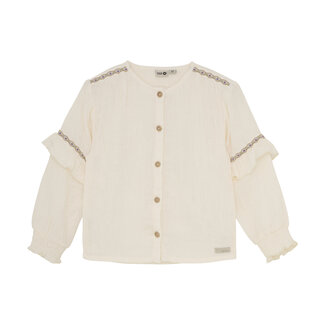 Daily7 Longsleeve Ruffle Off White