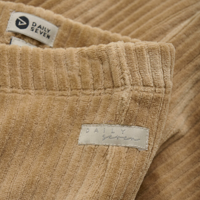 Broek Flared Velvet Sand