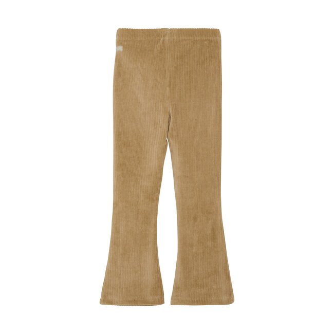 Broek Flared Velvet Sand