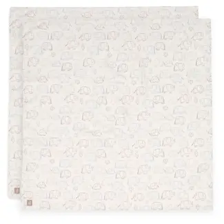 Jollein Hydrofiele Doek Large 115X115Cm Elephant Tales (2Pack)