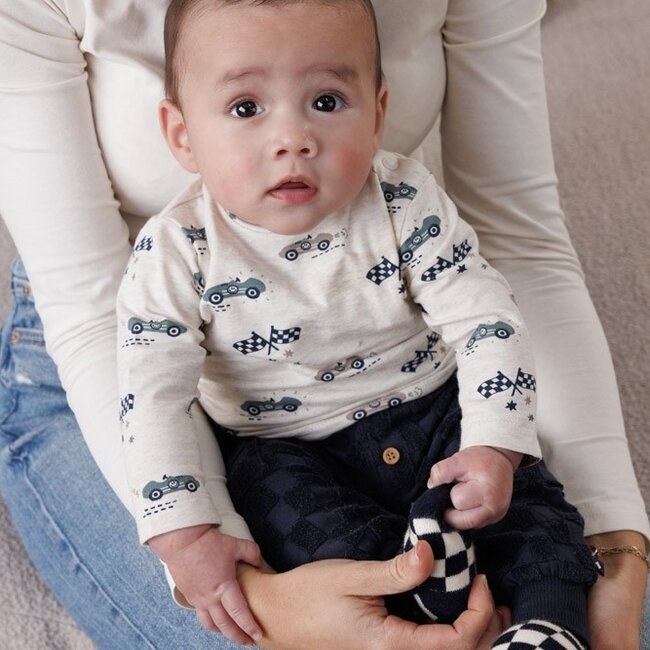 Longsleeve Aop Let's Go! Offwhite Melange