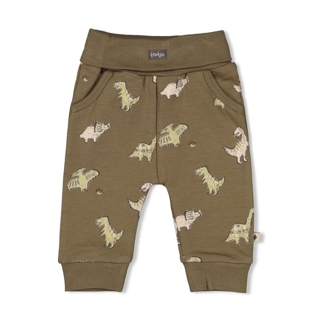 Broek Aop Rawrsome Olijf