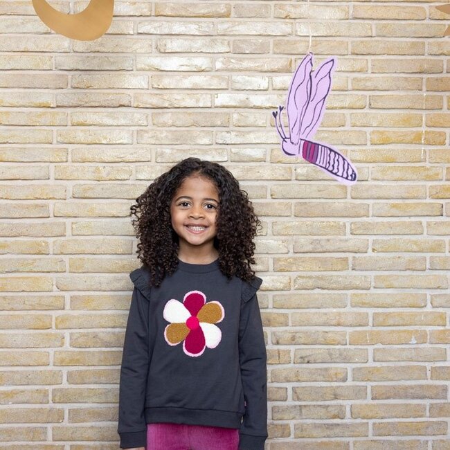 Flared Broek Velours Rib Shine Bright Violet