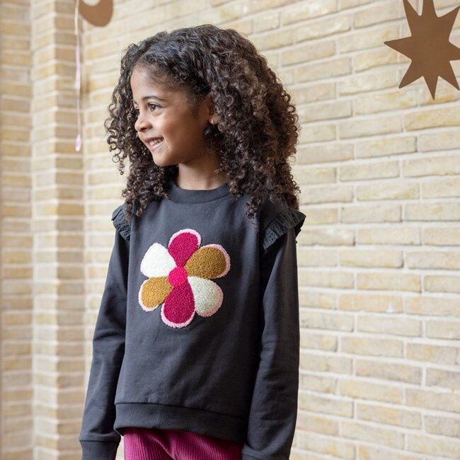 Flared Broek Velours Rib Shine Bright Violet