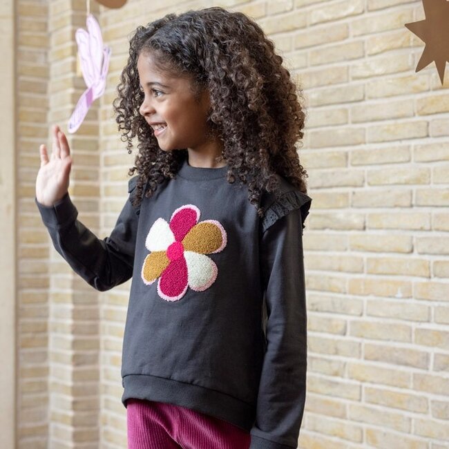 Flared Broek Velours Rib Shine Bright Violet