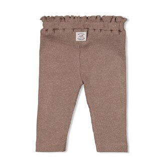 Feetje Legging Rib Better Together Bruin Melange