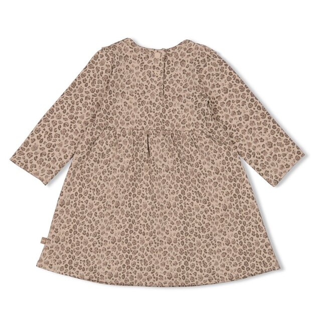 Jurk Aop Better Together Taupe Melange