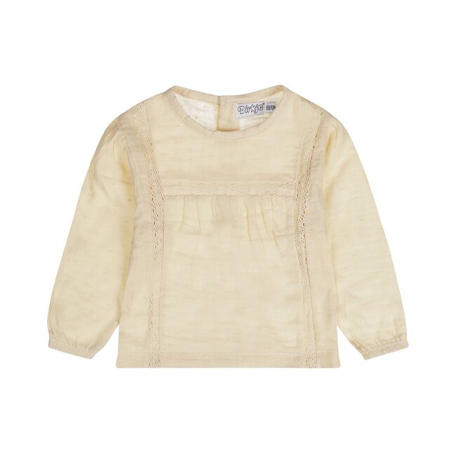 Blouse Longsleeve Loose Fit Pretty Fall Off White