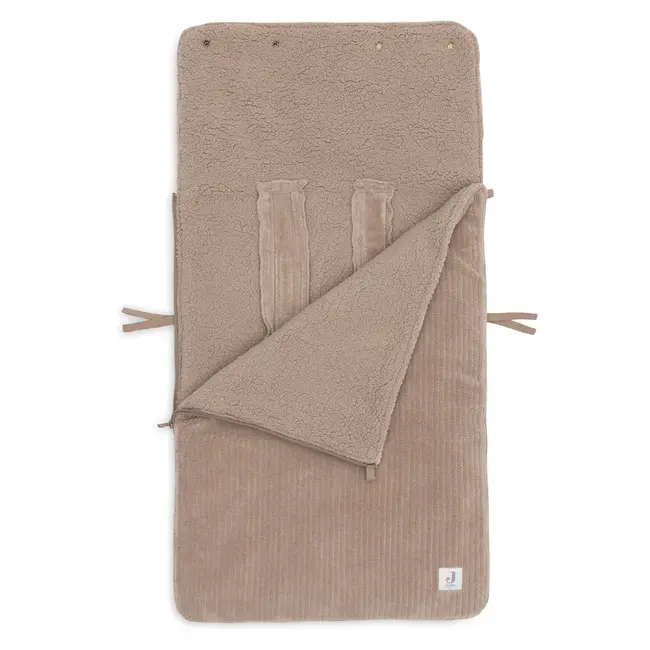 Voetenzak groep 0+ 3/5 punts gordel Cloudy Rib Milky Coffee