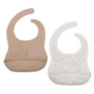 Jollein Slab Siliconen Elephant Tales 2 Stuks