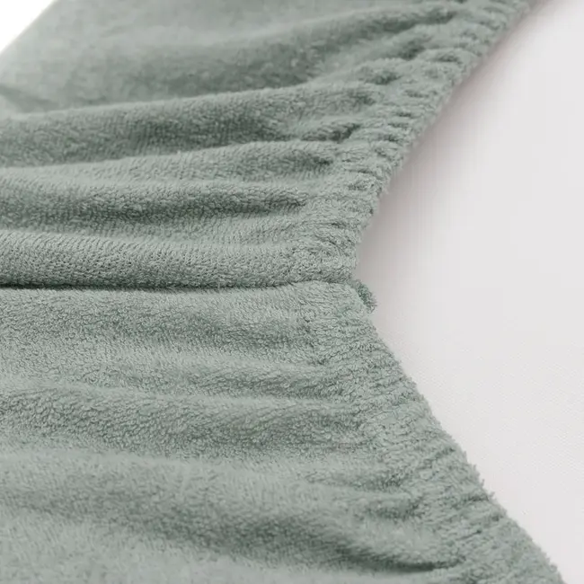 Aankleedkussenhoes Badstof 50x70cm Sea Green/Ivory 2 Stuks