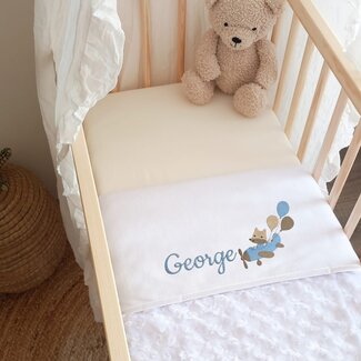 Dotjes en Boefjes Babydeken Met Naam - Vliegtuig Dotjes en Boefjes Babydeken Met Naam - Vliegtuig